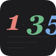 1-3-5 list icon
